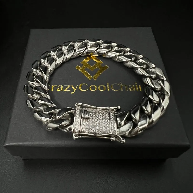 14mm 18K Gold 5-Layers Plated Premium Durable Cuban Bracelet