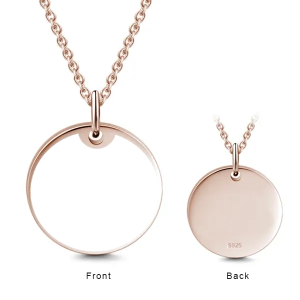 18K Gold Plated Personalized Photo Necklace- Personalize Necklace With Photo And Text