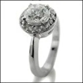 Anniversary .75 Round CZ Halo Cubic Zirconia Cz Ring