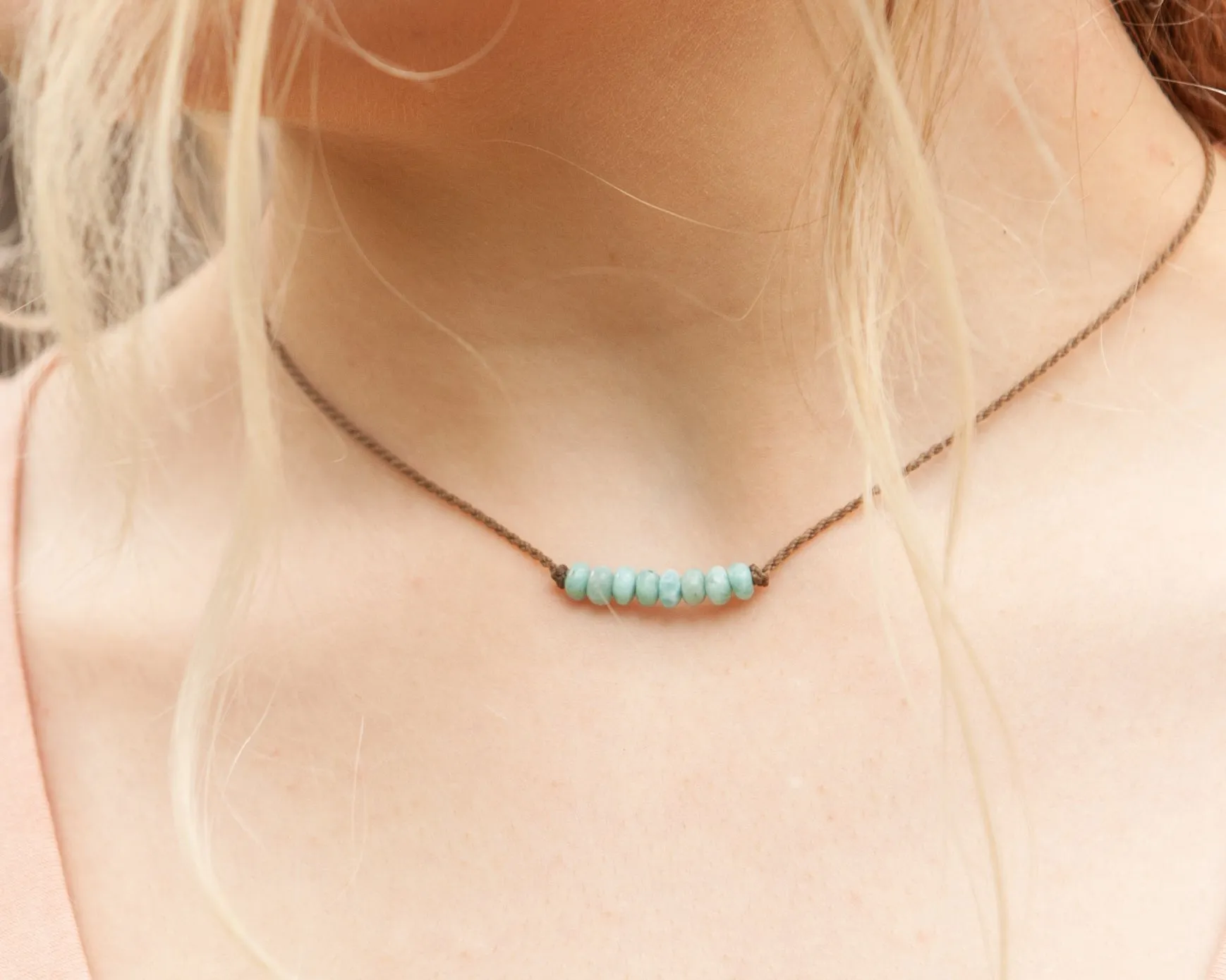Bohemian Necklace-1190-Larimar