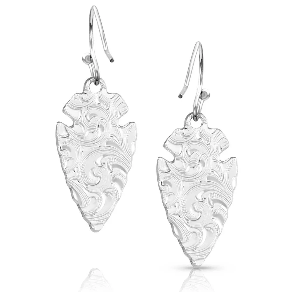 Chiseled Arrowhead Earrings