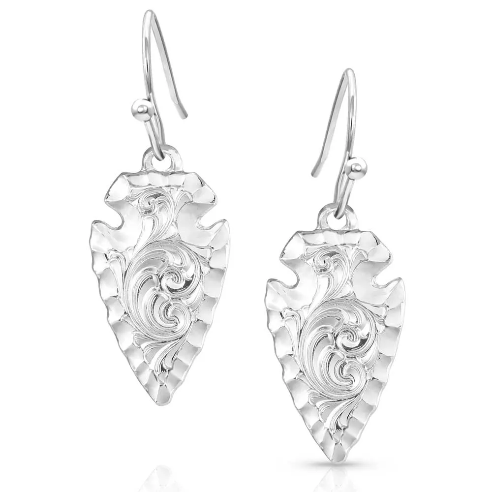 Chiseled Arrowhead Earrings