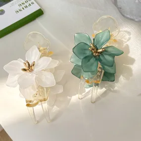 Elegant Flower Claw Clip