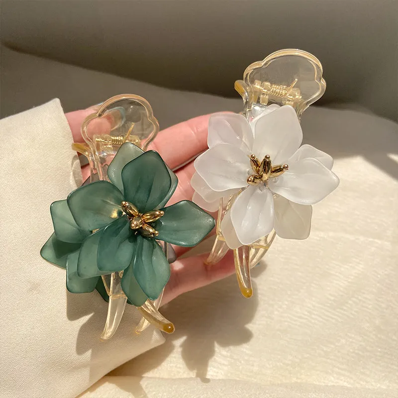 Elegant Flower Claw Clip