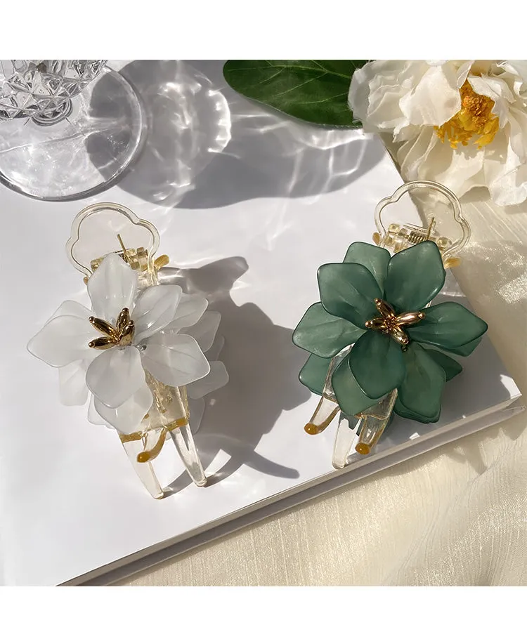 Elegant Flower Claw Clip