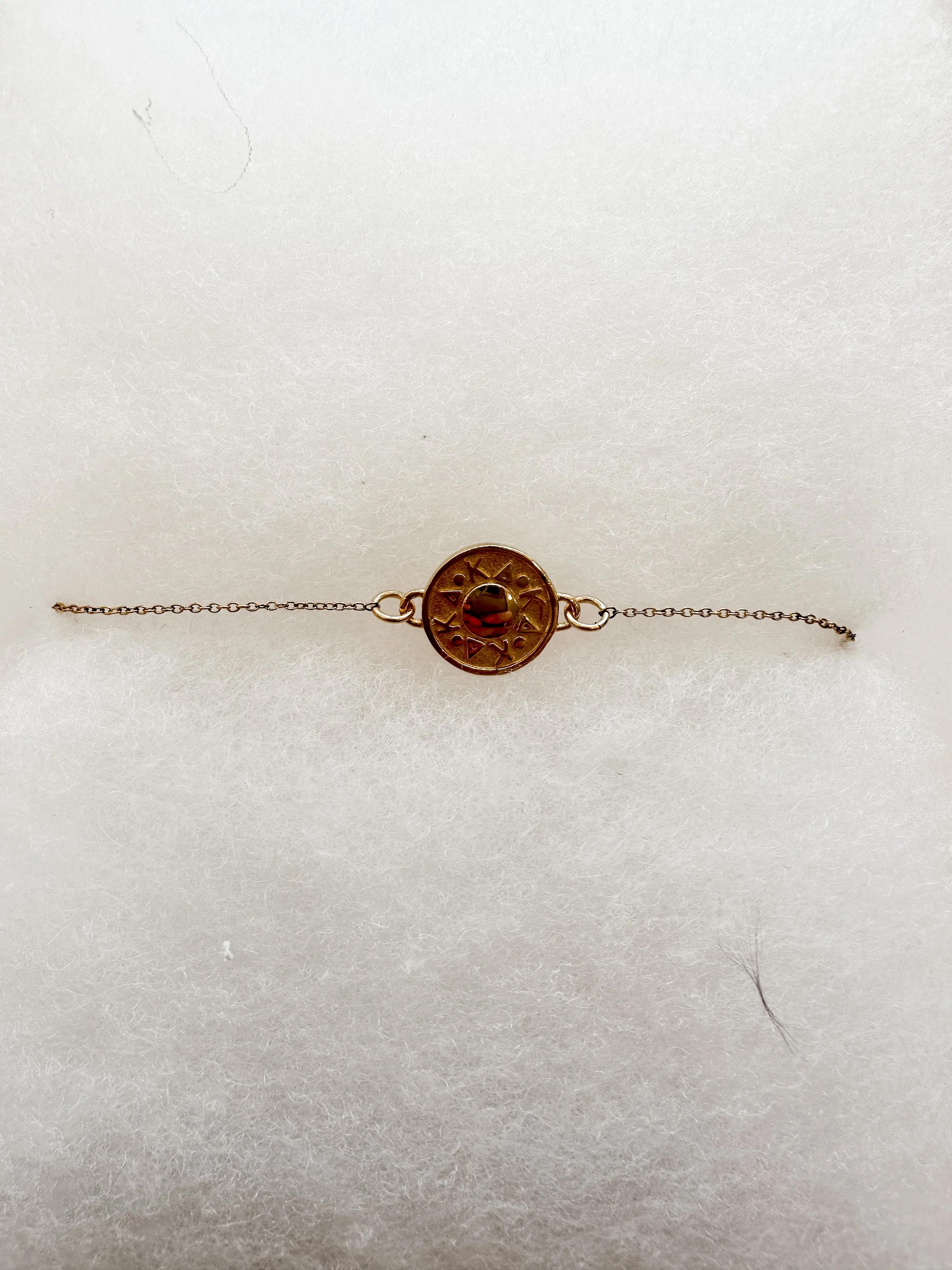 Gold Disk Sorority Bracelets