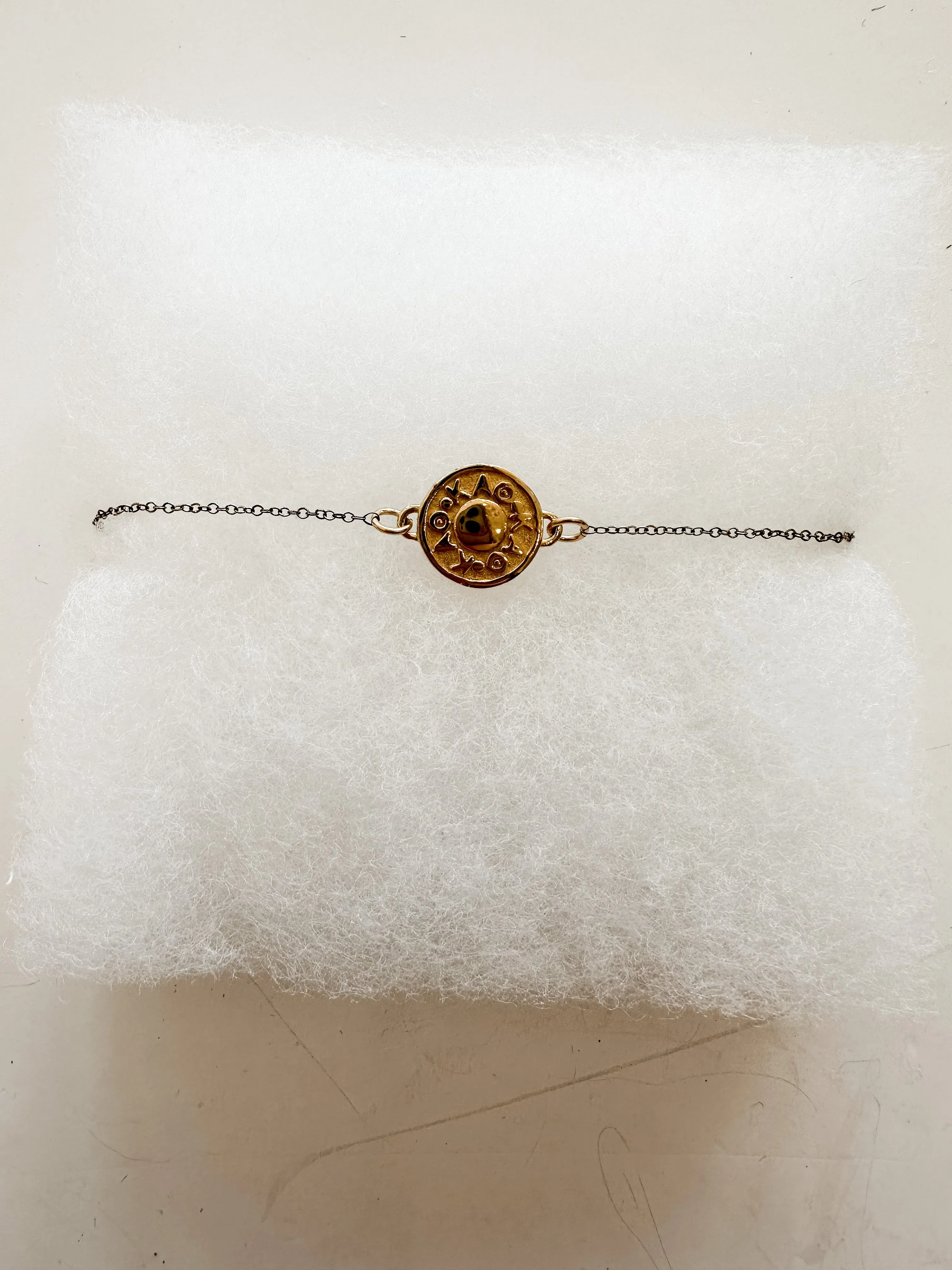 Gold Disk Sorority Bracelets