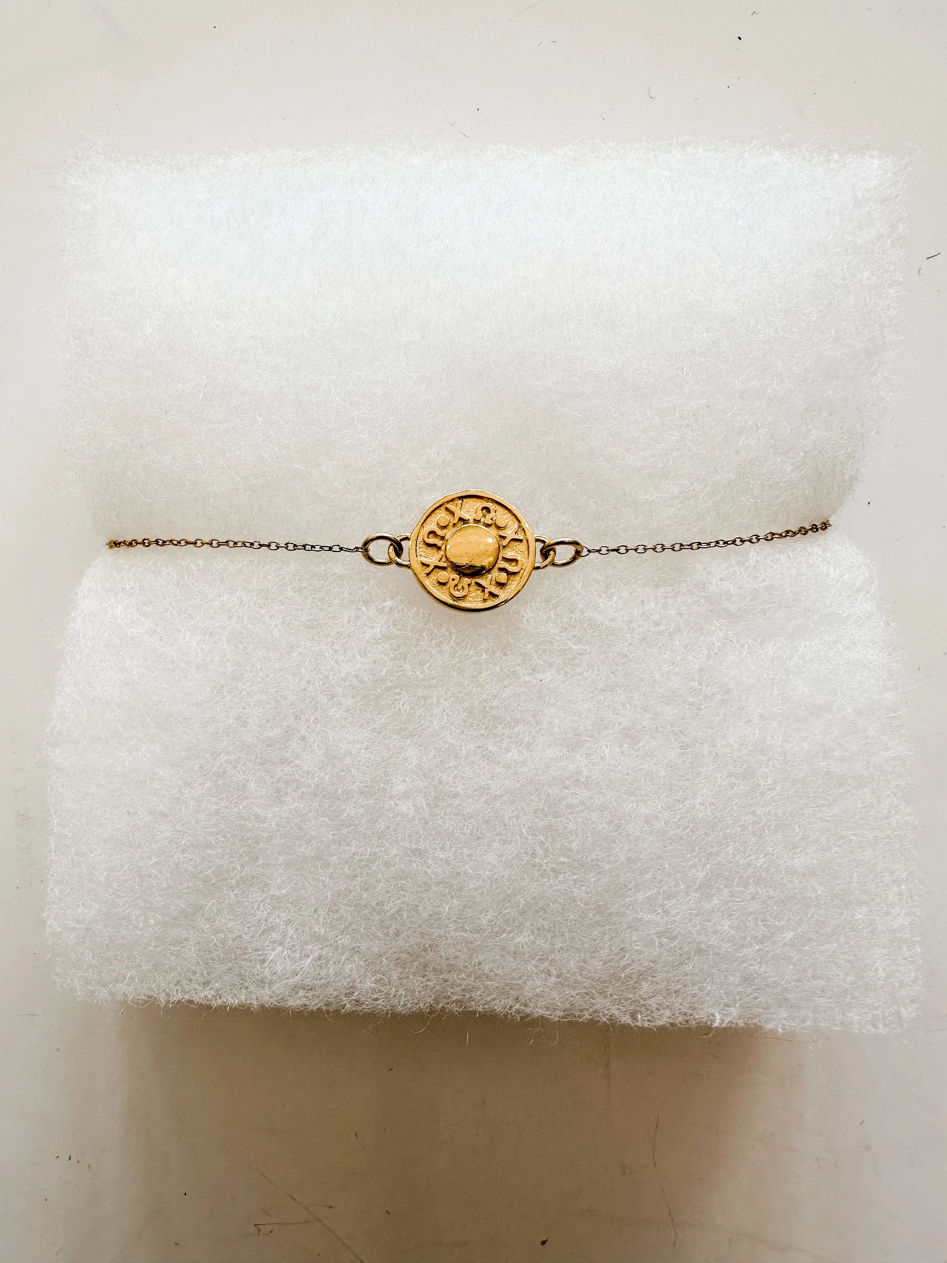 Gold Disk Sorority Bracelets