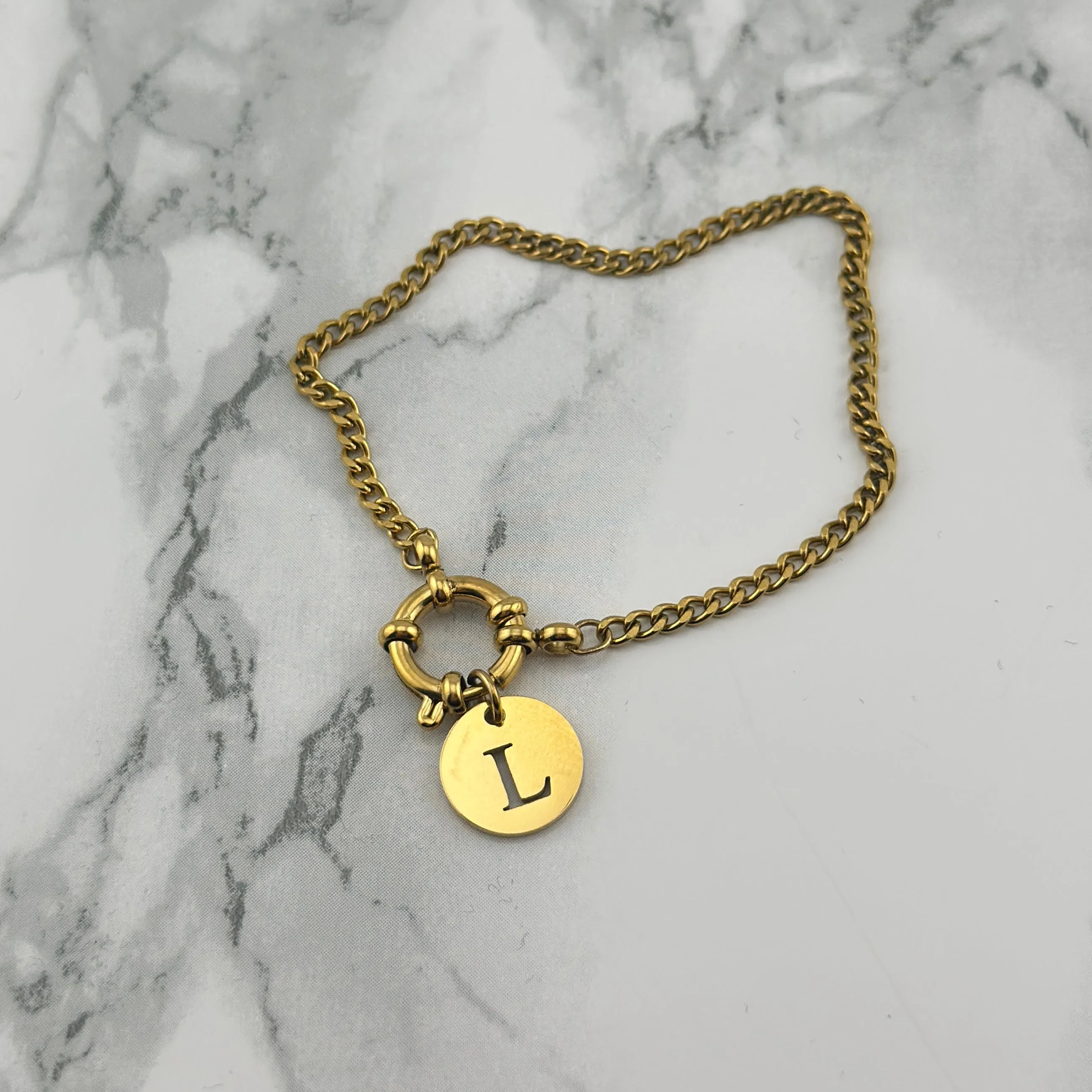 Initial gold Bracelet