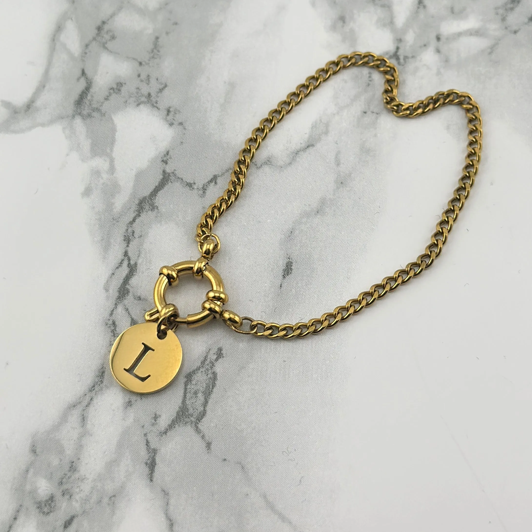 Initial gold Bracelet