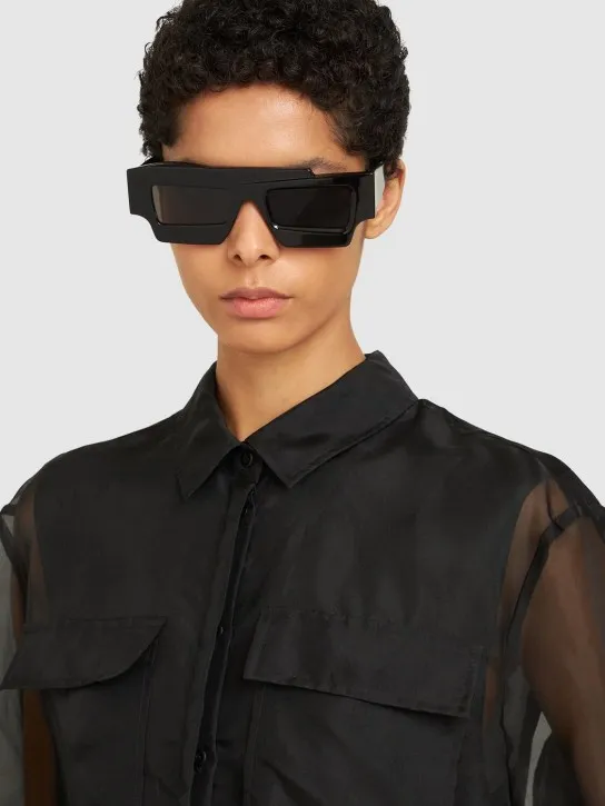 Kuboraum Berlin   X12 square asymmetric acetate sunglasses 