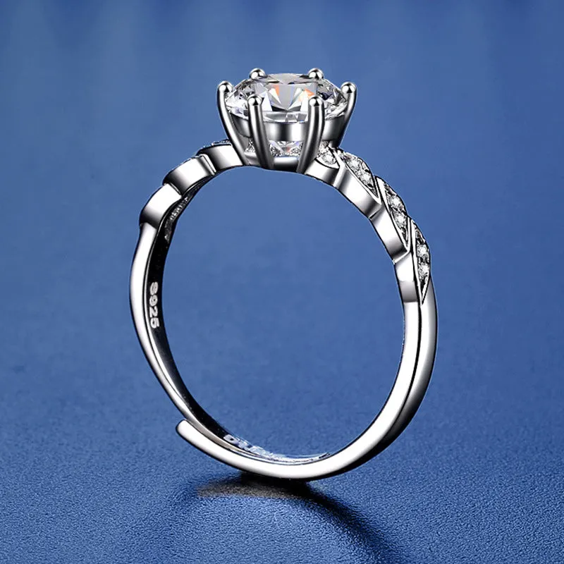 Mori Aqua Moissanite Ring