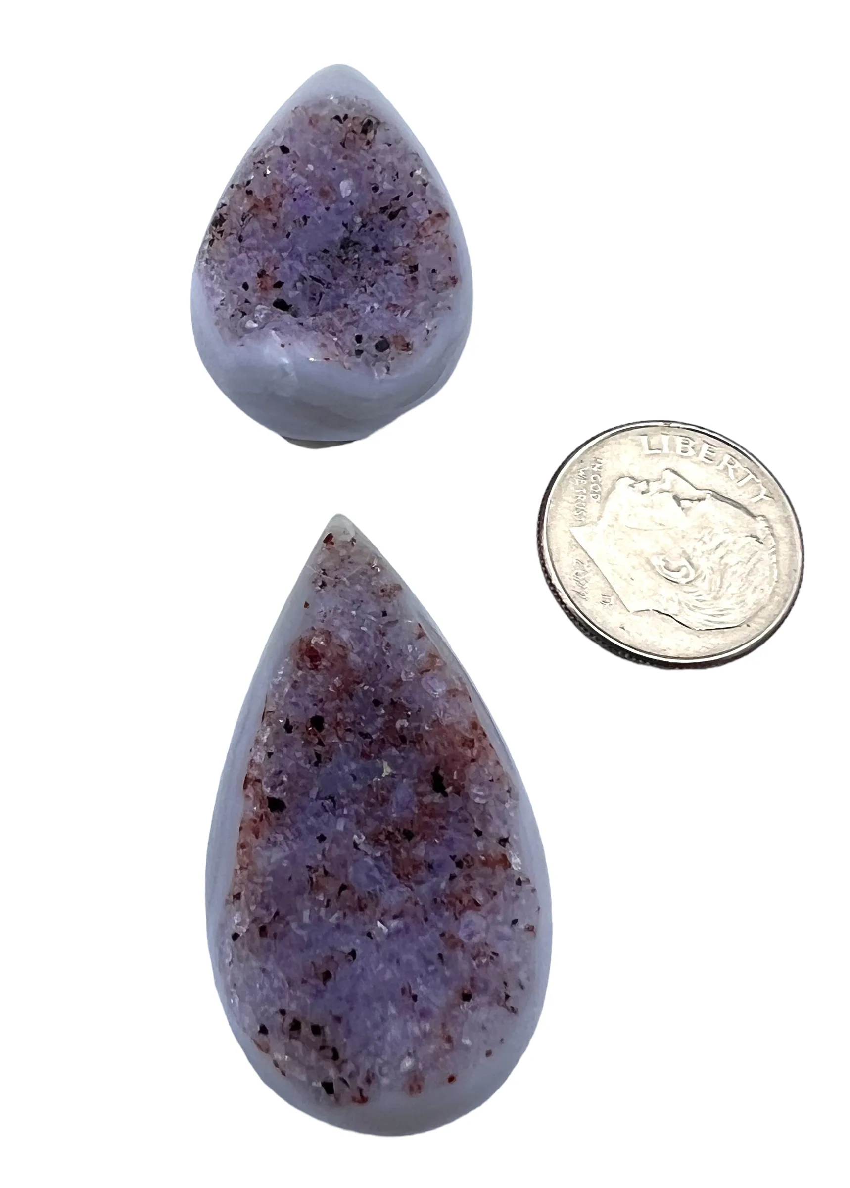 Natural Druzy Designer Focal Teardrop Shaped Bead From Brazil (Select One Bead)