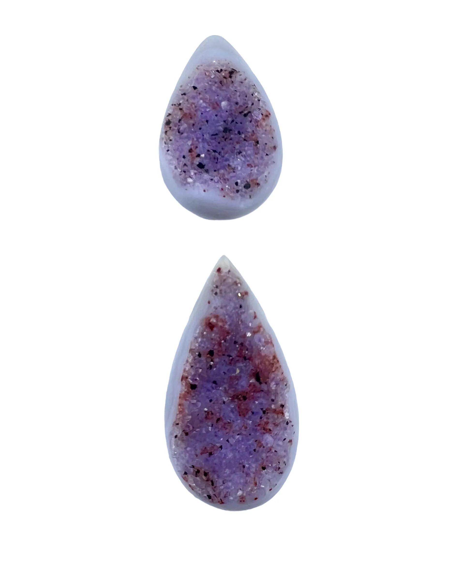 Natural Druzy Designer Focal Teardrop Shaped Bead From Brazil (Select One Bead)