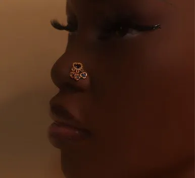 Sawyer Three Heart Nose Stud Jewelry Piercing