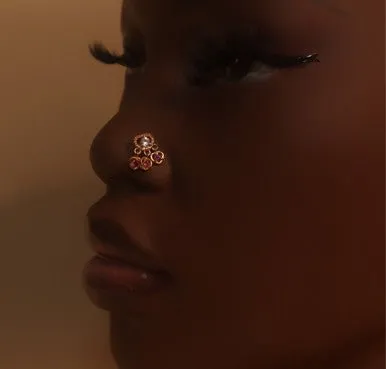 Sawyer Three Heart Nose Stud Jewelry Piercing