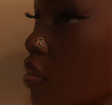 Sawyer Three Heart Nose Stud Jewelry Piercing