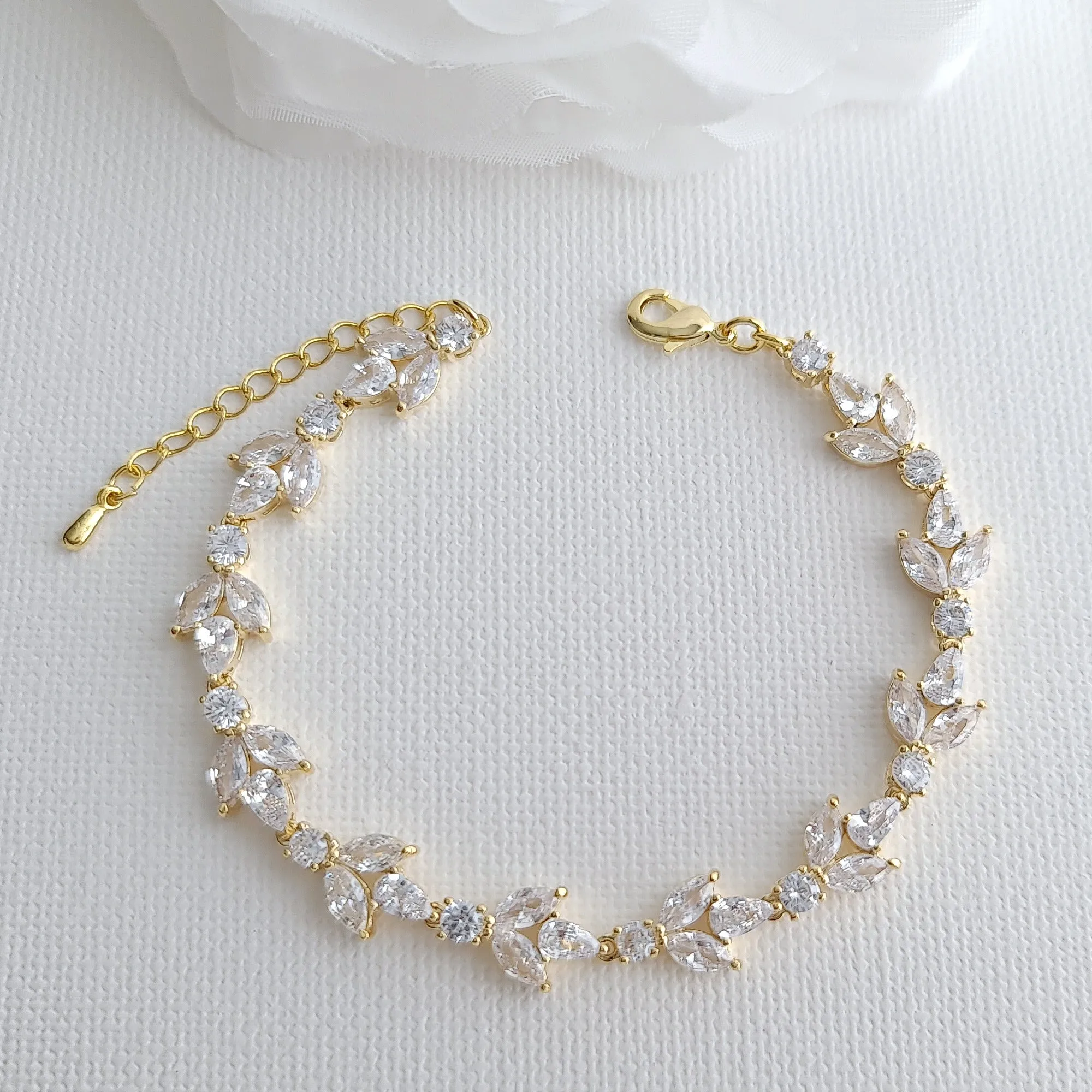 Wedding Jewelry Set in Rose Gold for Brides-Anne
